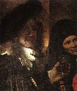 VERMEER VAN DELFT, Jan The Procuress (detail) rt oil painting reproduction